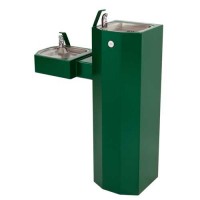 GSM55 Bi-Level Pedestal Mounted Square Barrier Free Drinking Fountain