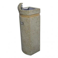 GVF19 Concrete Pedestal Mount Square Drinking Fountain