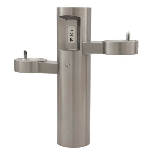 GYQ84 Pedestal Mounted Bottle Filler with Bi-Level Drinking Fountains GYQ84 Pedestal Mounted Bottle Filler with Bi-Level Drinking Fountains